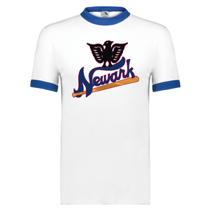 Newark Eagles T-shirt Ringer Negro League Baseball color White/Royal Blue Newark Eagles T-shirt Ringer Negro League Baseball color White/Royal Blue