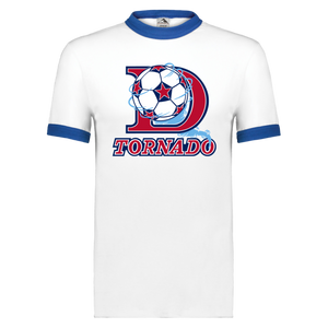 Dallas Tornado T-shirt Ringer NASL Soccer color White/Royal Blue Dallas Tornado T-shirt Ringer NASL Soccer color White/Royal Blue