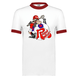 Tulsa Roughnecks T-shirt Ringer NASL Soccer color White/Red Tulsa Roughnecks T-shirt Ringer NASL Soccer color White/Red