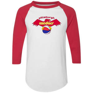 Pittsburgh Condors Raglan Shirt ABA Basketball color White/Red Pittsburgh Condors Raglan Shirt ABA Basketball color White/Red