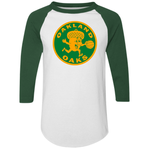 Oakland Oaks Raglan Shirt ABA Basketball color White/Dark Green Oakland Oaks Raglan Shirt ABA Basketball color White/Dark Green
