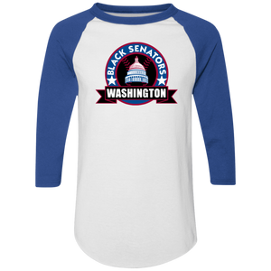 Washington Black Senators Raglan Shirt Negro League Baseball color White/Royal Blue Washington Black Senators Raglan Shirt Negro League Baseball color White/Royal Blue
