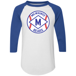 Milwaukee Bears Raglan Shirt Negro League Baseball color White/Royal Blue Milwaukee Bears Raglan Shirt Negro League Baseball color White/Royal Blue