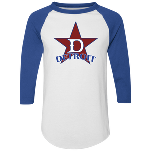 Detroit Stars Raglan Shirt Negro League Baseball color White/Royal Blue Detroit Stars Raglan Shirt Negro League Baseball color White/Royal Blue