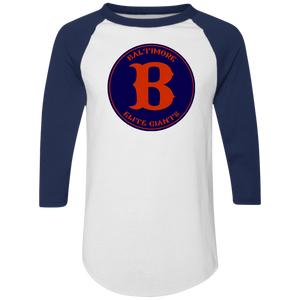 Baltimore Elite Giants Raglan Shirt Negro League Baseball color White/Navy Blue Baltimore Elite Giants Raglan Shirt Negro League Baseball color White/Navy Blue