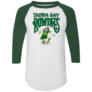 Tampa Bay Rowdies Raglan Shirt NASL Soccer color White/Dark Green Tampa Bay Rowdies Raglan Shirt NASL Soccer color White/Dark Green