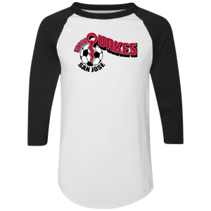 San Jose Earthquakes Raglan Shirt NASL Soccer color White/Black San Jose Earthquakes Raglan Shirt NASL Soccer color White/Black