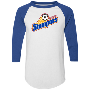 Oakland Clippers Raglan Shirt NASL Soccer color White/Royal Blue Oakland Clippers Raglan Shirt NASL Soccer color White/Royal Blue