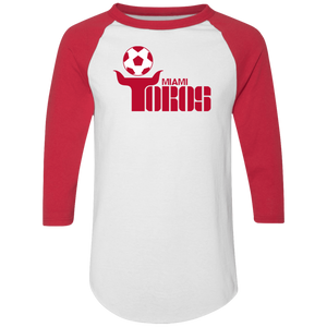 Miami Toros Raglan Shirt NASL Soccer color White/Red Miami Toros Raglan Shirt NASL Soccer color White/Red