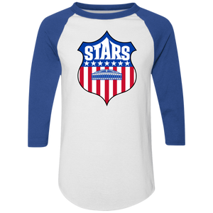 Houston Stars Raglan Shirt Franchise NASL Soccer color White/Royal Blue Houston Stars Raglan Shirt Franchise NASL Soccer color White/Royal Blue