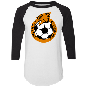Detroit Cougars Raglan Shirt NASL Soccer color White/Black Detroit Cougars Raglan Shirt NASL Soccer color White/Black