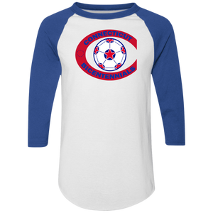 Connecticut Bicentennials Raglan Shirt NASL Soccer color White/Royal Blue Connecticut Bicentennials Raglan Shirt NASL Soccer color White/Royal Blue