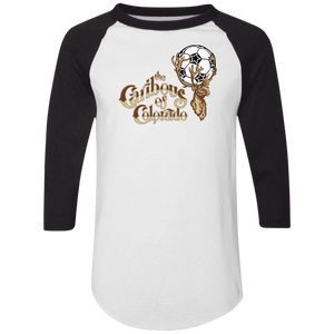 Colorado Caribous Raglan Shirt NASL Soccer color White/Black Colorado Caribous Raglan Shirt NASL Soccer color White/Black