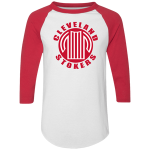 Cleveland Stokers Raglan Shirt Franchise NASL Soccer color White/Red Cleveland Stokers Raglan Shirt Franchise NASL Soccer color White/Red