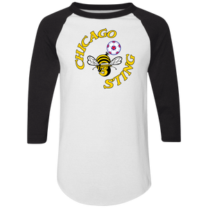 Chicago Sting Raglan Shirt NASL Soccer color White/Black Chicago Sting Raglan Shirt NASL Soccer color White/Black