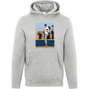 Nolan Ryan Hoodie Pullover Premium MLB California Angels Pitcher Art Illustration color Heather Gray Nolan Ryan Hoodie Pullover Premium MLB California Angels Pitcher Art Illustration color Heather Gray