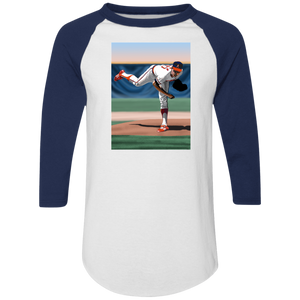 Nolan Ryan Raglan Baseball Shirt 3/4 Sleeve MLB California Angels color White/Navy Nolan Ryan Raglan Baseball Shirt 3/4 Sleeve MLB California Angels color White/Navy