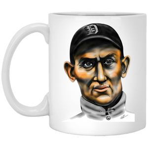 Ty Cobb Mug Ceramic White Glossy 11 Oz. Capacity MLB Detroit Tigers Hall of Fame Player Ty Cobb Mug Ceramic White Glossy 11 Oz. Capacity MLB Detroit Tigers Hall of Fame Player