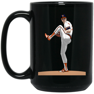 Nolan Ryan black mug 15 oz. California Angles Hall of Fame Major League Baseball Pitcher Nolan Ryan black mug 15 oz. California Angles Hall of Fame Major League Baseball Pitcher