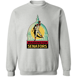 Washington Senators Sweatshirt Crewneck Pullover 1957 MLB Baseball Team Logo color Sport Gray Washington Senators Sweatshirt Crewneck Pullover 1957 MLB Baseball Team Logo color Sport Gray