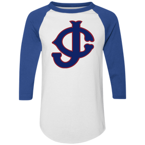 Jersey City Giants Raglan Shirt Negro League Baseball Team color White/Royal Blue Jersey City Giants Raglan Shirt Negro League Baseball Team color White/Royal Blue
