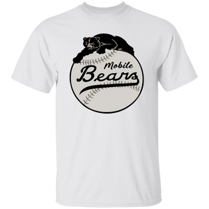 Mobile Black Bears T-shirt Classic Negro League Baseball color White Mobile Black Bears T-shirt Classic Negro League Baseball color White
