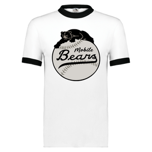 Mobile Black Bears Ringer T-shirt Negro League Baseball color White/Black Mobile Black Bears Ringer T-shirt Negro League Baseball color White/Black