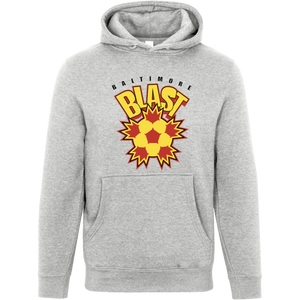 Baltimore Blast Hoodie Pullover Premium MISL Soccer color Heather Grey Baltimore Blast Hoodie Pullover Premium MISL Soccer color Heather Grey