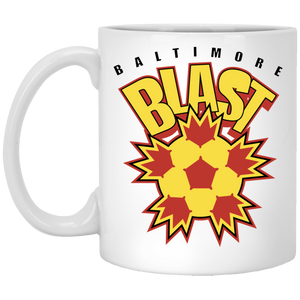 Baltimore Blast Mug 11oz White Glossy Ceramic MISL Soccer color White Baltimore Blast Mug 11oz White Glossy Ceramic MISL Soccer color White