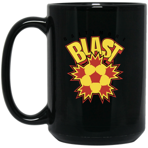 Baltimore Blast Mug 15oz Black Glossy Ceramic MISL Soccer Baltimore Blast Mug 15oz Black Glossy Ceramic MISL Soccer