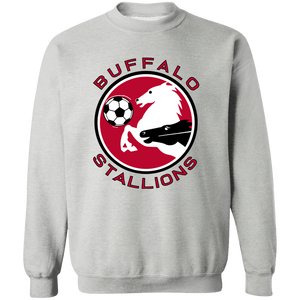 Buffalo Stallions Sweatshirt Crewneck Pullover MISL Soccer color Sport Grey Buffalo Stallions Sweatshirt Crewneck Pullover MISL Soccer color Sport Grey