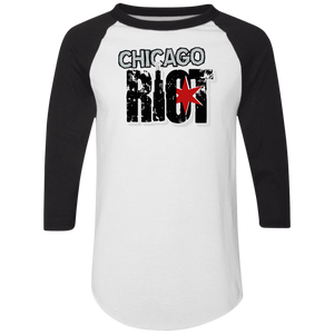 Chicago Riot Raglan Shirt Colorblock MISL Soccer color White/Black Chicago Riot Raglan Shirt Colorblock MISL Soccer color White/Black