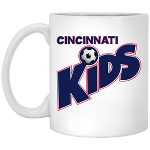 Cincinnati Kids Mug 11oz White Glossy Ceramic MISL Soccer color White Cincinnati Kids Mug 11oz White Glossy Ceramic MISL Soccer color White