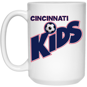 Cincinnati Kids Mug 15oz Glossy Ceramic MISL Soccer color White Cincinnati Kids Mug 15oz Glossy Ceramic MISL Soccer color White