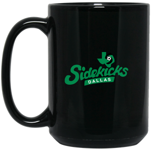 Dallas Sidekicks Mug 15oz Black Glossy Ceramic MISL Soccer Dallas Sidekicks Mug 15oz Black Glossy Ceramic MISL Soccer