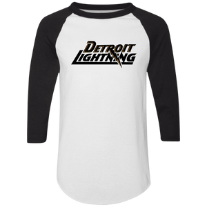 Detroit Lightning Raglan Shirt Colorblock MISL Soccer color White/Black