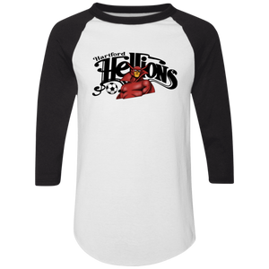 Hartford Hellions Raglan Shirt Colorblock MISL Soccer color White/Black Hartford Hellions Raglan Shirt Colorblock MISL Soccer color White/Black