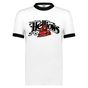 Hartford Hellions Ringer T-shirt MISL Soccer color White/Black Hartford Hellions Ringer T-shirt MISL Soccer color White/Black