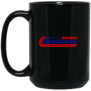 Las Vegas Americans Mug 15oz Black Glossy Ceramic MISL Soccer