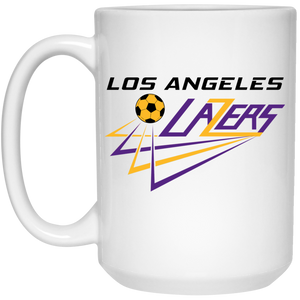 Los Angeles Lazers Mug 15oz Glossy Ceramic MISL Soccer color White Los Angeles Lazers Mug 15oz Glossy Ceramic MISL Soccer color White