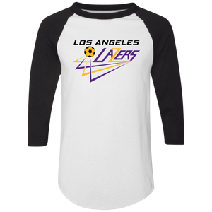 Los Angeles Lazers Raglan Shirt Colorblock MISL Soccer color White/Black