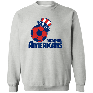 Memphis Americans Sweatshirt Crewneck Pullover MISL Soccer color Sport Grey Memphis Americans Sweatshirt Crewneck Pullover MISL Soccer color Sport Grey
