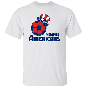 Memphis Americans MISL T-shirt Major Indoor Soccer League Team Tee color White Memphis Americans MISL T-shirt Major Indoor Soccer League Team Tee color White