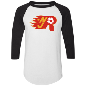 New Jersey Rockets Raglan Shirt Colorblock MISL Soccer color White/Black New Jersey Rockets Raglan Shirt Colorblock MISL Soccer color White/Black