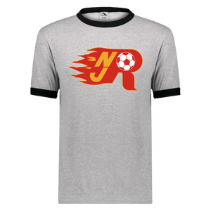 New Jersey Rockets Ringer T-shirt | MISL Soccer color Athletic Heather/Black New Jersey Rockets Ringer T-shirt | MISL Soccer color Athletic Heather/Black