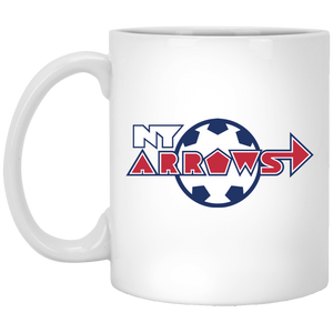 New York Arrows Mug 11oz White Glossy Ceramic MISL Soccer color White New York Arrows Mug 11oz White Glossy Ceramic MISL Soccer color White