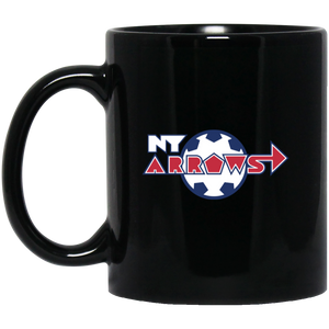 New York Arrows Mug 11oz Black Glossy Ceramic MISL Soccer New York Arrows Mug 11oz Black Glossy Ceramic MISL Soccer