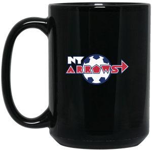 New York Arrows Mug 15oz Black Glossy Ceramic MISL Soccer New York Arrows Mug 15oz Black Glossy Ceramic MISL Soccer