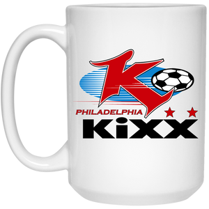Philadelphia Kixx Mug 15oz Glossy Ceramic MISL Soccer color White Philadelphia Kixx Mug 15oz Glossy Ceramic MISL Soccer color White