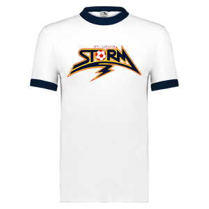 St. Louis Storm Ringer T-shirt MISL Soccer color White/Navy St. Louis Storm Ringer T-shirt MISL Soccer color White/Navy